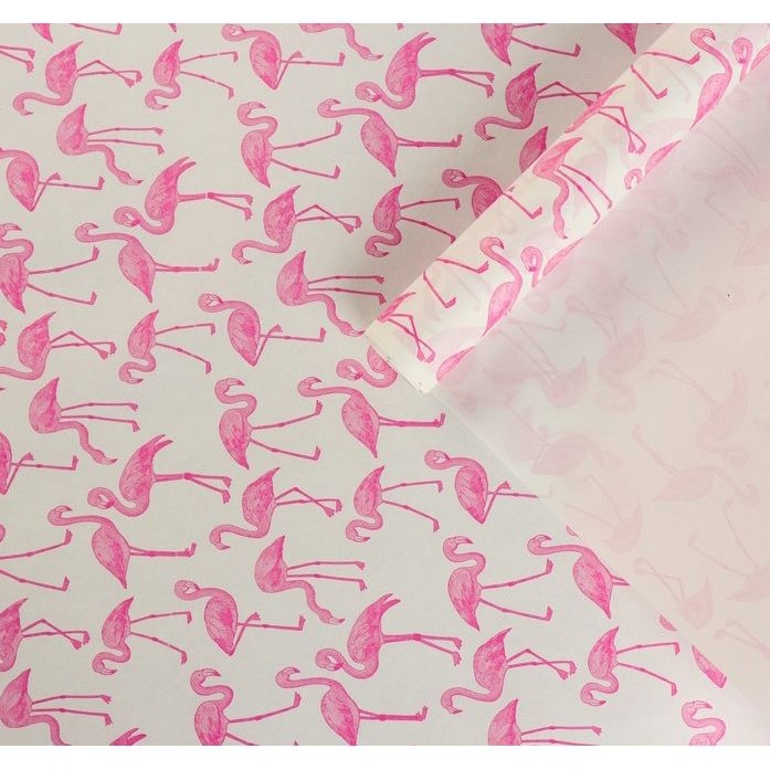Крафт-бумага "Фламинго" Розовый 50гр. / рулон