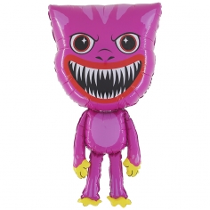 Шар Фигура, Монстр-зубастик розовый / Monster Fuxia