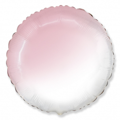 Шар Круг, Бело-розовый градиент / White-Pink gradient (в упаковке)