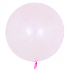 Шар Сфера 3D, Deco Bubble, Розовый, Кристалл (в упаковке)