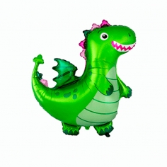 Шар Фигура, Динозаврик, Зеленый (в упаковке)