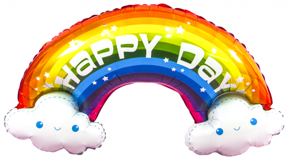 Шар Мини-фигура Радуга в облаках, Happy Day (в упаковке)