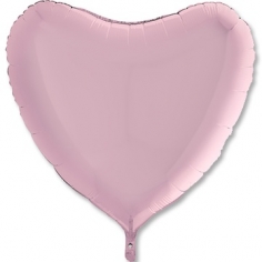 Шар Сердце, Розовый, Пастель / Pink (в упаковке)