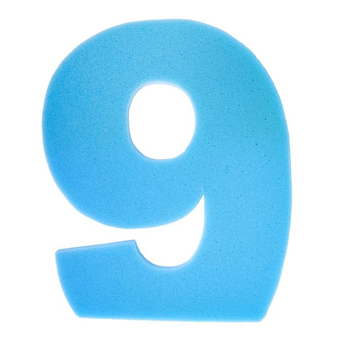 Цифра Неон Синяя "9" (поролон)