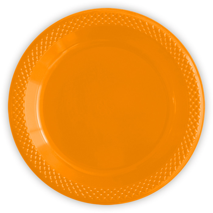 Тарелки пластиковые "Делюкс" Оранжевые